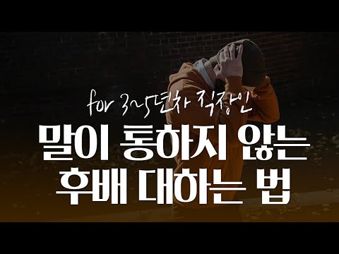 말을 못알아듣는 후배, 어디까지 알려줘야 하나요 | 3~5년차 직장인 고민