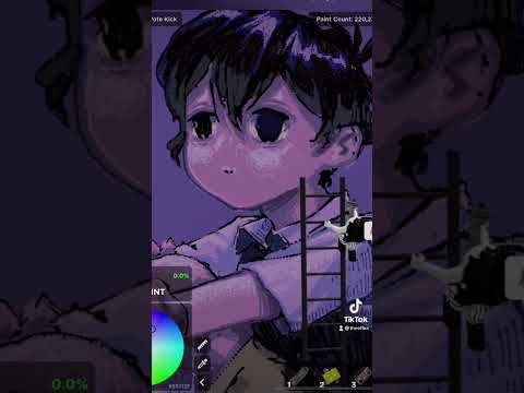 Omori drawn in Roblox Spraypaint