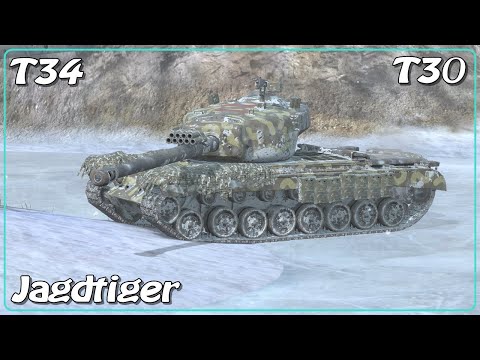 T30 • Jagdtiger • T34 H-Combat • WoT Blitz *SR