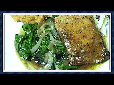 Senior Nutrition:  Pan-Seared Salmon on Wilted Spinach with Browned Butter Sauce