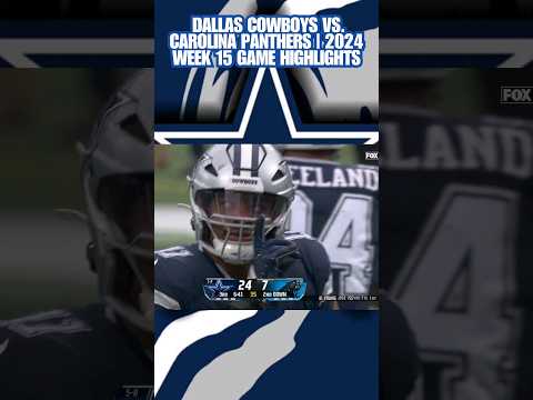 #DallasCowboys Top Plays vs Panthers Week 15‼️ #talkincowboys #cowboys #short #nfl #shorts