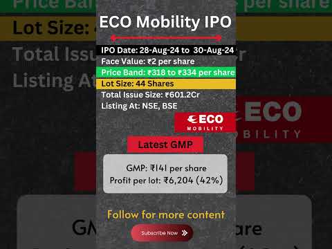 ECO Mobility IPO | eco mobility ipo details & gmp | eco mobility ipo review | #ecomobilityipo