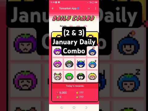 Tomarket combo today 🍅 | Tomarket 2-3 January daily combo 🗓️ | Tomarket combo #shorts