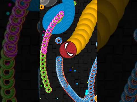 Worms zone io !! Cacing besar superhero Spider Man || slither snake