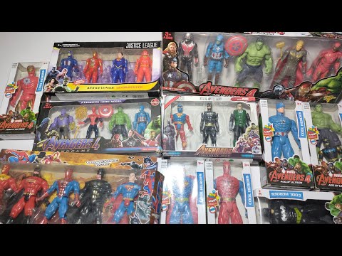 Spider-Man pop toy series Unbox, Marvel hero toy figures, action Superhero, Hulk Team VS/ASMR