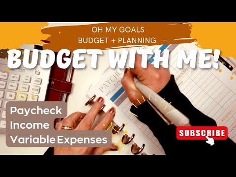 BUDGET WITH ME - Paycheck #2, Variable Expenses & CASH STUFFING | Printables Preview | Oh My Goals