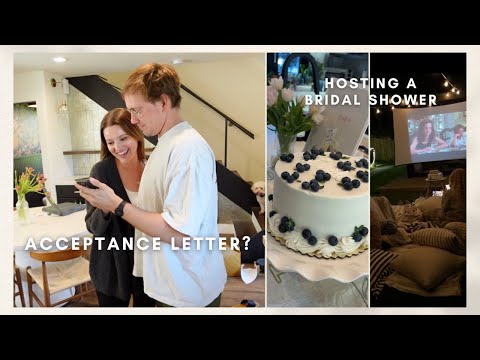 VLOG: did I get accepted?!?!? + host  a farmers market bridal shower with me :-)