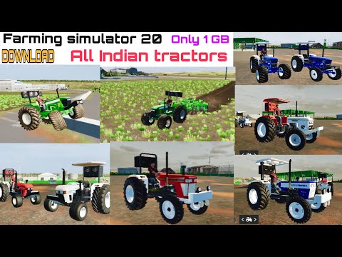 Farming Simulator 20 mods Indian tractor 🚜 || Full working ​⁠@jattmindwala0