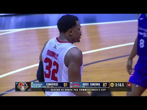 Brownlee KEEPS BRGY GINEBRA ALIVE vs. Converge in 4Q 🔥 | PBA Season 49 Commissioner's Cup