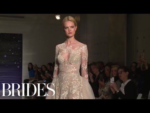 Backstage at Reem Acra's Spring 2016 Bridal Runway Show