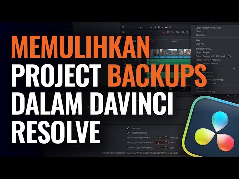 Restore Project Backups dalam DaVinci Resolve