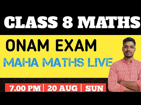 CLASS 8 MATHS - LIVE | 40/40 MARKS / IMPORTANT QUESTIONS