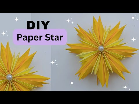 DIY PAPER STAR/ Paper Craft /Origami Star DIY / Star Craft / Star Making For Christmas Decoration