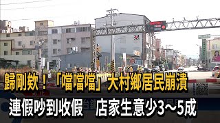 歸剛欸！「噹噹噹」大村鄉居民崩潰　連假吵到收假　店家生意少3～5成－民視新聞