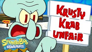 Squidward Hating His Job for 60 Minutes Straight 😤 | SpongeBob