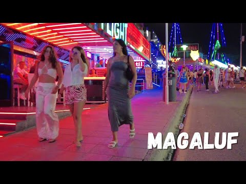 Night Walk Magaluf | Mallorca,Spain  | 4K 🇪🇸 Summer 2023