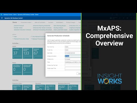 MxAPS Automated Production Scheduling – Comprehensive Overview