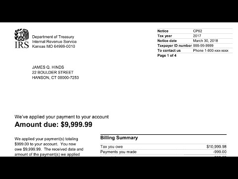 How to understand your CP62 Notice (You made a tax payment)