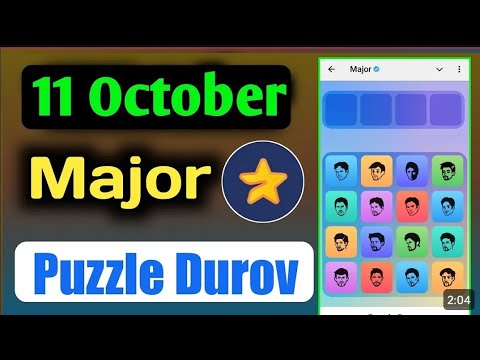 11 October Major puzzle Durov solved Today / Major Daily Combo Cards 11 October #majorairdrop #major