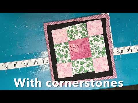 Werquilters Build a Block Square Surrounded by a Strip #shorts