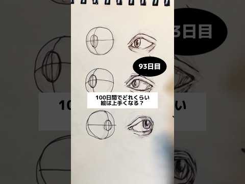 目の練習【93日目】100日間絵を描き続けたら上手くなる？【上達記録】