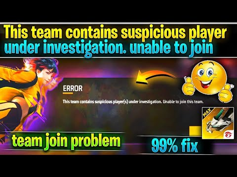 Free Fire ID Blacklist Problem Solve 😍 This Team Contains Suspicious Players Problem#freefire