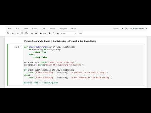 Day 76 : Python Program to Check if the Substring is Present in the Given String