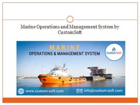 Marine Operations and Management system