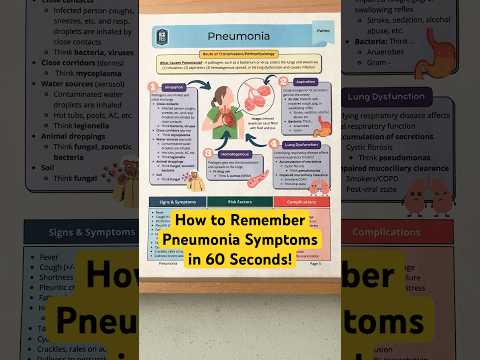 🔥 How to Remember Pneumonia Symptoms in 60 Seconds! [Nursing, Cough Lung Sounds]