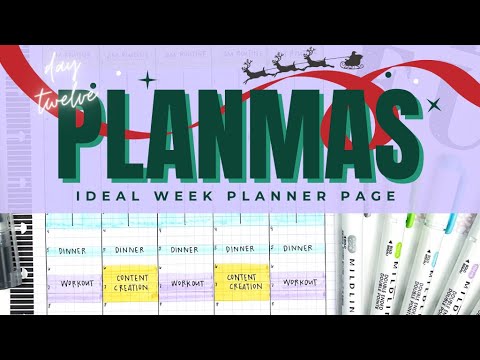 Ideal Week Planner Page // PLANMAS Day 12 | Plans by Rochelle