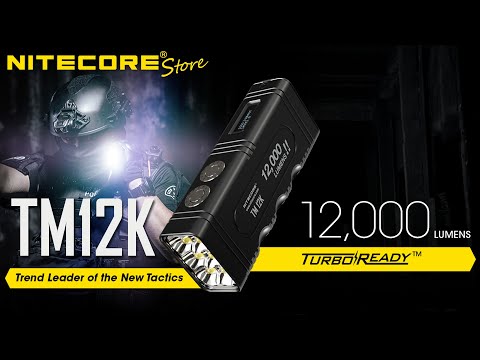 Nitecore TM12K - 12,000 Lumen Rechargeable Flashlight from the Future