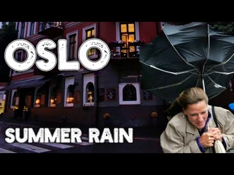 🌧️☔Oslo Norway Summer Evening Rain in June