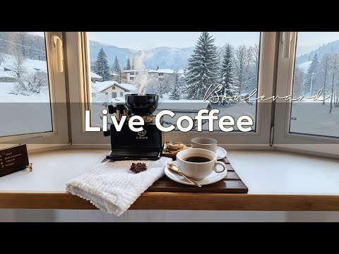 Live Coffee Boulevard ~ Soft Morning Jazz make Happiness Mood in this Cozy Winter Soul 🫘🍁