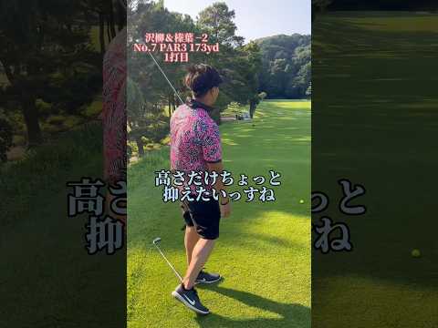 【ワンレングス⛳️】172ydを9番アイアンで👍風が読めないから抑えて低く打ってナイスオン⛳️#shorts #ワンレングス #ナイスオン