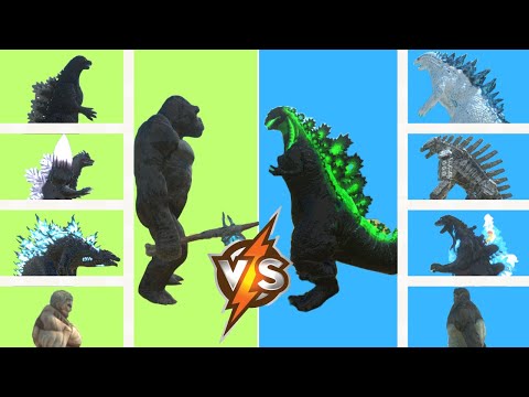 Team King Kong + Godzilla Millenium vs Team Shin Godzilla + Frostbite Godzilla in ARBS