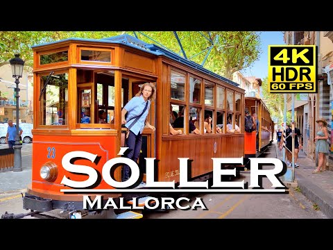 Sóller Mallorca, Spain 4K 60fps HDR UHD Dolby Atmos 💖 The best places 👀 walking tour , historic tram