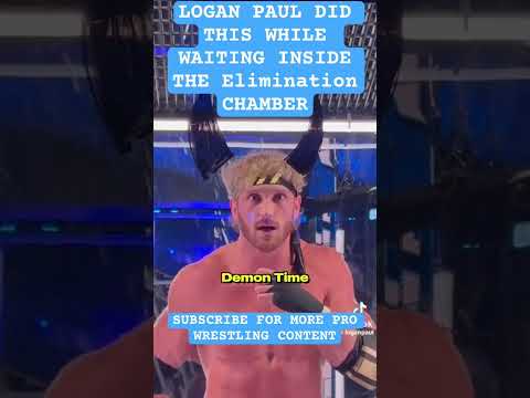 LOGAN PAUL DID THIS WHILE WAITING INSIDE THE Elimination CHAMBER #shorts