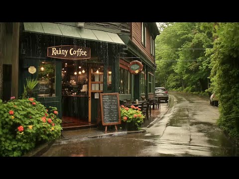 Unwind with Rain Sounds for Deep Sleep & Concentration 🍃 Rain Sounds ASMR 🌧️Cozy Rainy Café ☕️