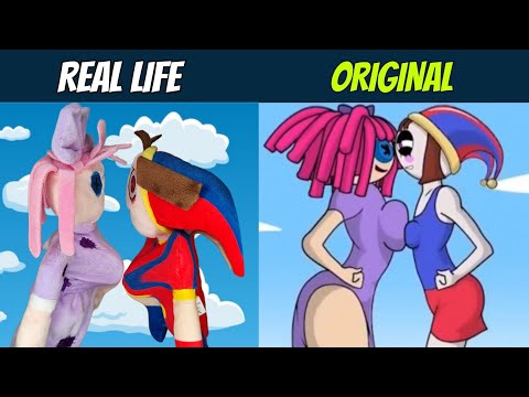 Pomni VS Ragatha 🤯 The Amazing Digital Circus in REAL LIFE vs ORIGINAL - Smiling Critters Part 4