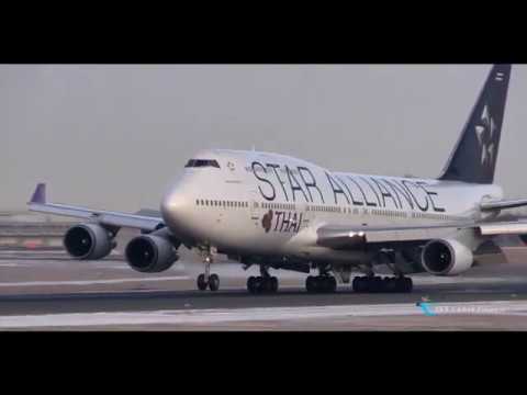 【新千歳空港 飛行機動画】イケメン!! タイ国際航空のスタアラジャンボはやっぱりカッコイイ!! Thai Airways International(THA) Boeing747-400 HS-TGW