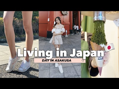 Daily Life LIVING IN JAPAN 🇯🇵 - NEW SHOES! Day in ASAKUSA sightseeing & eating ⛩️