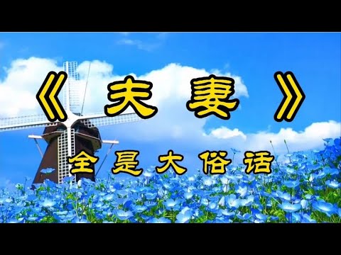 散文朗诵《夫妻》全是大俗话；夫妻本是同林鸟，大难临头各自飞