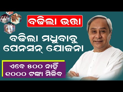 Odisha Government Announcement Rs 500 To Increase 1000 Madhu Babu Pension Yojana 2024 / Odia Shikhya