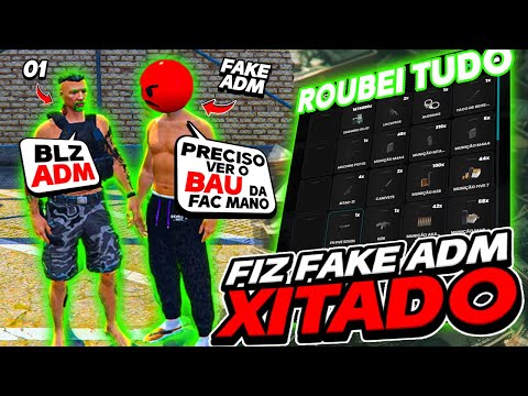 MENTI QUE SOU ADM PRA ROUBAR OS BAÚ DAS FACÇOES NO GTA RP COM MOD MENU