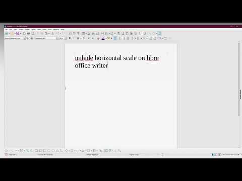 How to unhide horizontal scale on libre office writer | enable horizontal ruler libre office writer