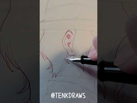 Drawing anime with fountain pen|Muzan |DemonSlayer |TenK Draws