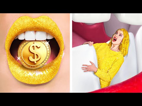 RICH VS NORMAL || Expensive VS Cheap Food And Crazy Makeovers by 123 GO! Planet