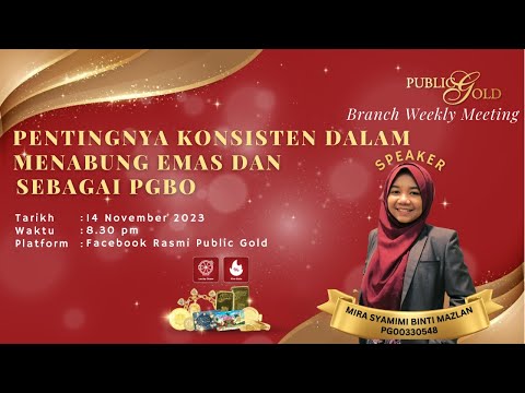 Pentingnya konsisten dalam menabung emas & sebagai PGBO