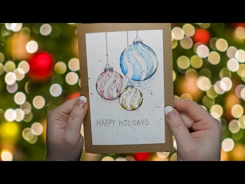 Fun ornament Christmas card. #watercolorpainting #christmascard