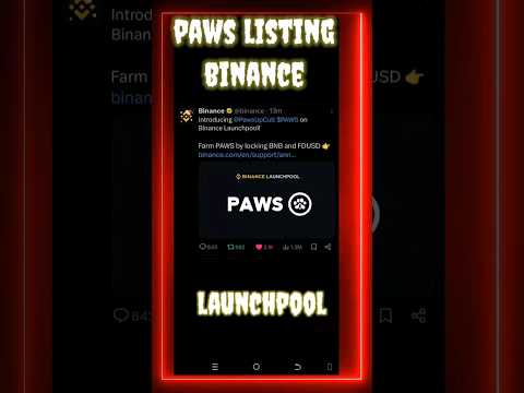 $PAWS Listing On Binance  | Paws Listing Value | Paws New update l paws price prediction